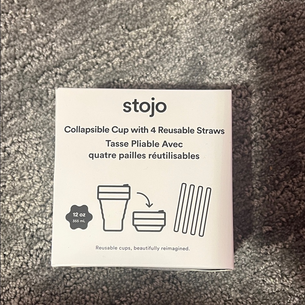 Stojo Collapsible Cup with Reusable Straws